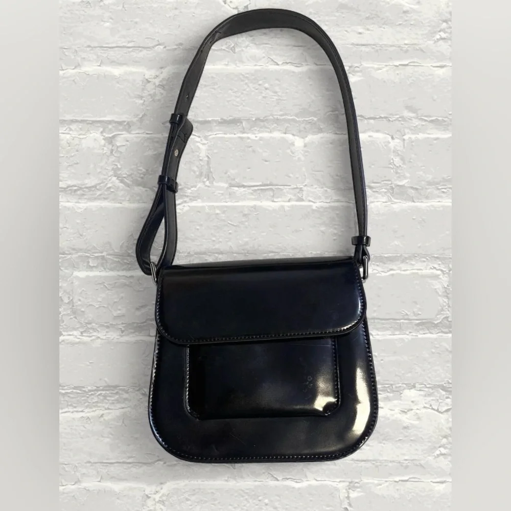 Zara Black Faux Leather purse